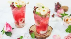 Trà vải hoa hồng
